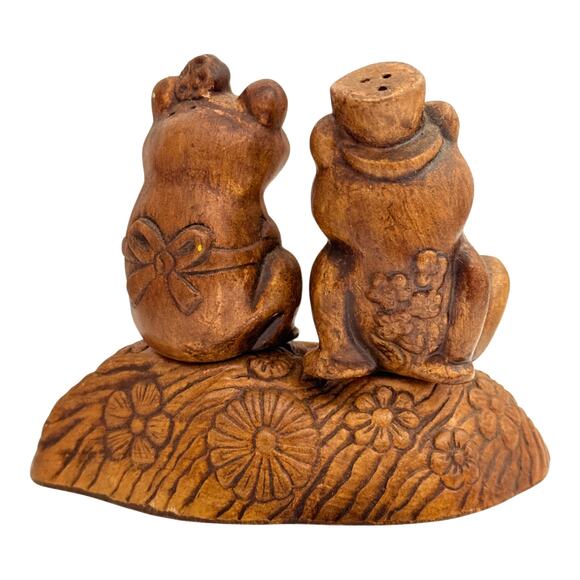 Frogs On A Log Los Angeles California Salt And Pepper Shaker Set Treasure Craft - Picture 4 of 15